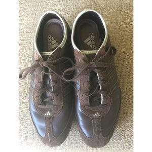 Vintage adidas Brown Leather Suede Lace Up Sneaker